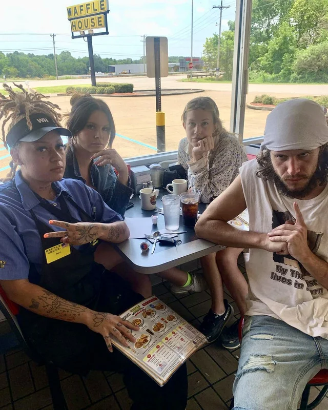 lana-with-her-new-coworker-manager-and-siblings-at-waffle