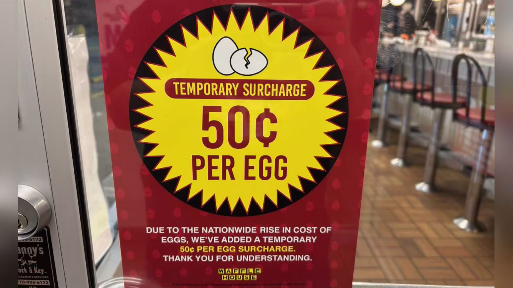 waffle house Egg surcharge