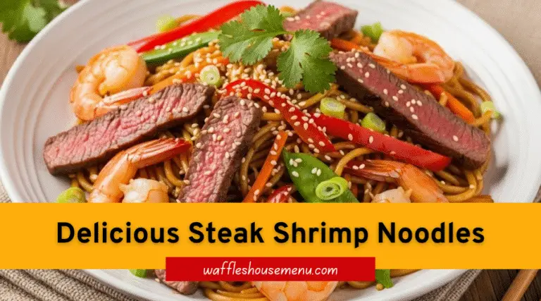 Delicious Steak Shrimp Noodles