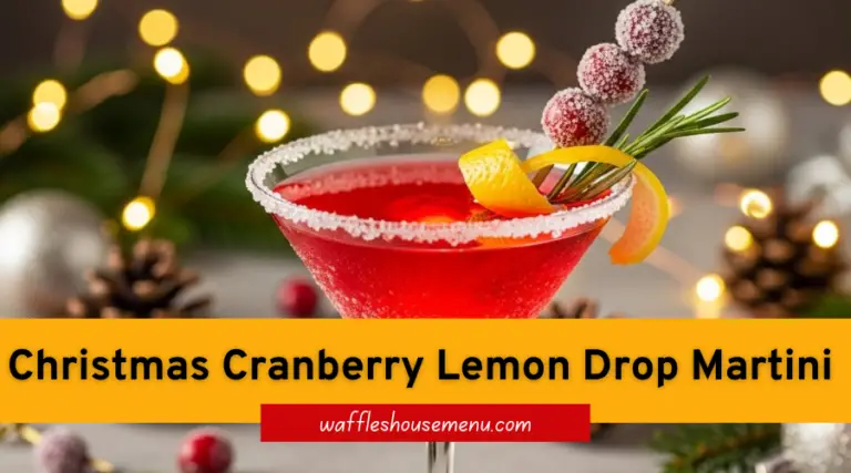 Christmas Cranberry Lemon Drop Martini